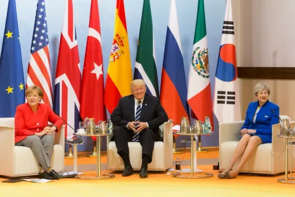 Angela Merkel, Donald Trump, and Theresa May